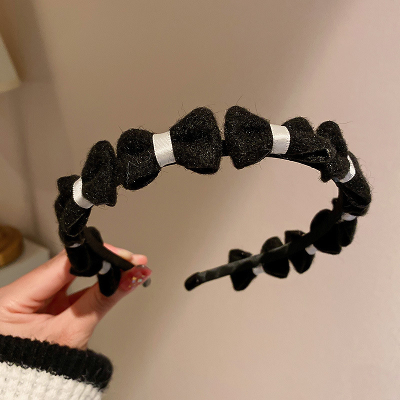 Tela fresca a rayas simple diadema Corea del Sur todo partido dulce lindo diadema Red roja alta Cráneo superior del pelo presionando accesorios para el cabello