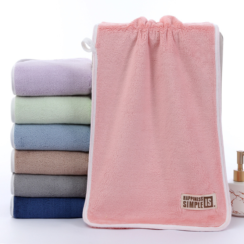 Extra Large Thickened Coral Fleece Large Towel Bath Towel Beauty Salon Towel Household Absorbent Towel Bath Large Towel Set Towel