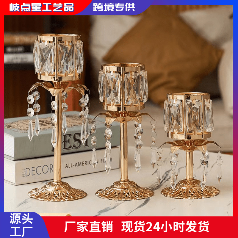 American Style Light Luxury Living Room Metal Vase TV Cabinet Model Room Flower Arrangement Decorations Creative Home Ornaments