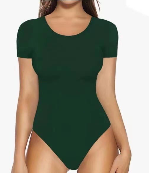 318g Weight Long Sleeve Sleeve Length Shorts Pants Length Acetate Fiber Fabric Type Mid Waist Waist Line Rompers Pants Type Stretchy Elasticity Bodysuits Tops Type Holiday, Daily Occasion Skinny Fit Type Solid Color Pattern Summer, Spring Season Women's Gender Streetwear Style Wholesale Women's Streetwear Solid Color Long Sleeve Bodysuits 19