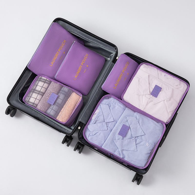 Set de 6 bolsas organizadoras de viaje impermeables, para ropa interior, maleta o accesorios, almacenamiento portátil