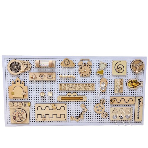 Hole busy board house accessories materials Montessori early education DIY toys baby kindergarten quiet corner