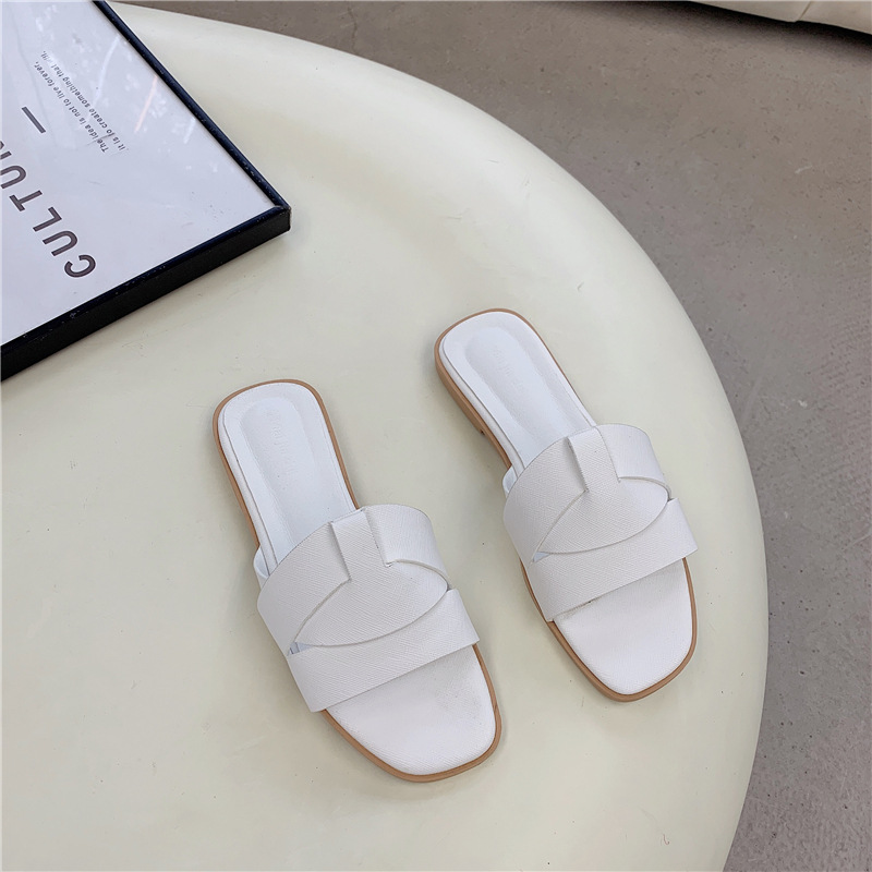 square open toe flat soft leather soft bottom sandals NSHU61111
