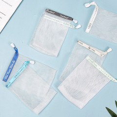 T manufacturer handmade soap soap foaming net can be hung double-layer cleansing facial cleanser foaming mesh bag wholesale customized LOGO