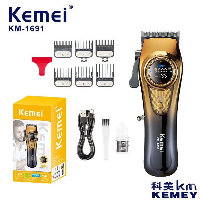 Kemei cortador de corte eléctrico especial para salón de peluquería, cortador de corte de alta potencia, artefacto de talla digital profesional, cortador de cabeza baldosa.