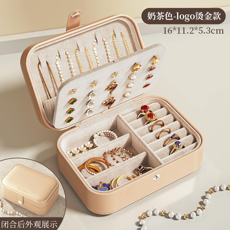 Joyero de Doble Capa Antioxidante y Portátil para Pendientes y Anillos