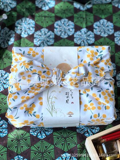 Japanese Bento Printed Wrapped Cloth Mid-autumn Festival Mooncake Gift Box Feng Lu Fu New Year Gift Furoshiki Souvenir