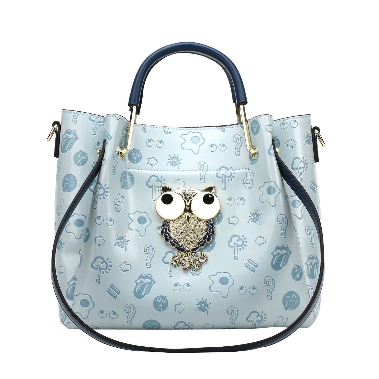 Bolsa de mujer en relieve bolsa de oficina práctica bolsa de mano estilo clásico europeo y americano 2860 #