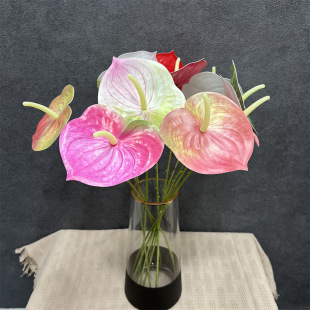 High imitation feel 3D Red Palm Fire Palm Guanyin Lotus Simulation Flower Pseudo -Design Design Fake Flower Plants Landscape