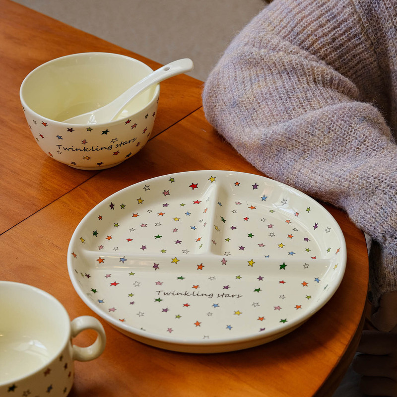 Instagram-Style Tableware, High-Appearance Ceramic Plates, Cute Household Dishes, Beautiful Breakfast and Dessert Divided Plates, Dinner Plates Instagram-Style Tableware, High-Appearance Ceramic Plates, Cute Household Dishes, Beautiful Breakfast and Dessert Divided Plates, Dinner Plates
