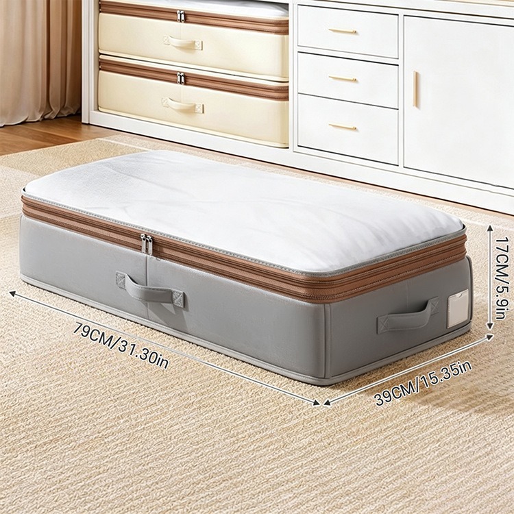 Oxford Cloth Visible Storage Bag, Foldable Waterproof and Moisture-Proof Wardrobe Organizer Box, Packing and Moving Under-Bed Storage Box