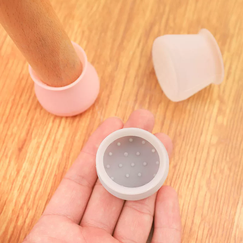 Чехол для ног стула Силиконовый стол Защитный чехол для ног стола для ног Бесшумная мебель Износостойкий коврик для обеденного стула Табурет Нескользящий коврик для ног