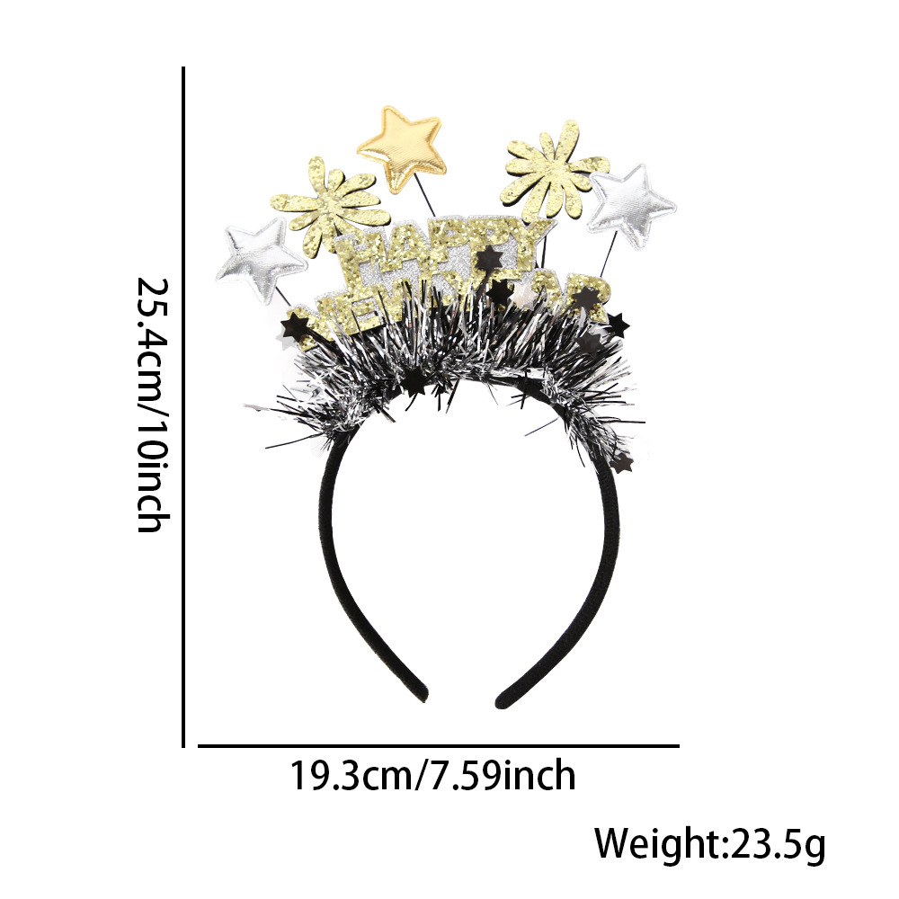 Diadema de Año Nuevo 2026, decoración para fiesta temática de Nochevieja, FELIZ AÑO NUEVO, diadema navideña de Año Nuevo para disfraces