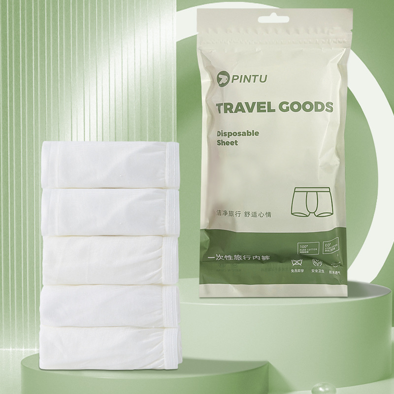 Disposable men's boxer briefs cotton enlarged travel sterile hotel travel portable shorts individually packaged