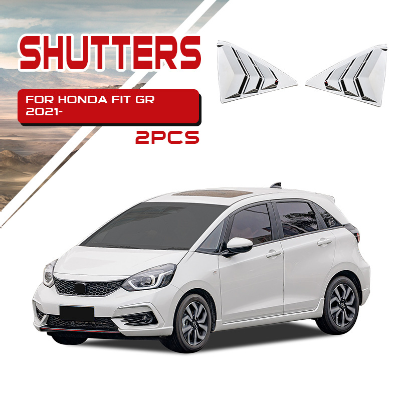 Tenxinrui adecuado para Honda Fit Laifu salsa Modificación del coche lluvia de la ceja ventana protector de lluvia de platino protector de la lluvia Accesorios