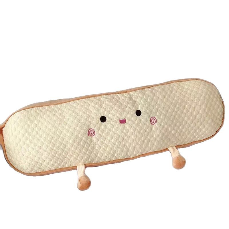 almohada de peluche pan tostado de peluche dormitorio dormitorio de niñas dormitorio cama lateral dormir clip piernas de peluche cojines almohada