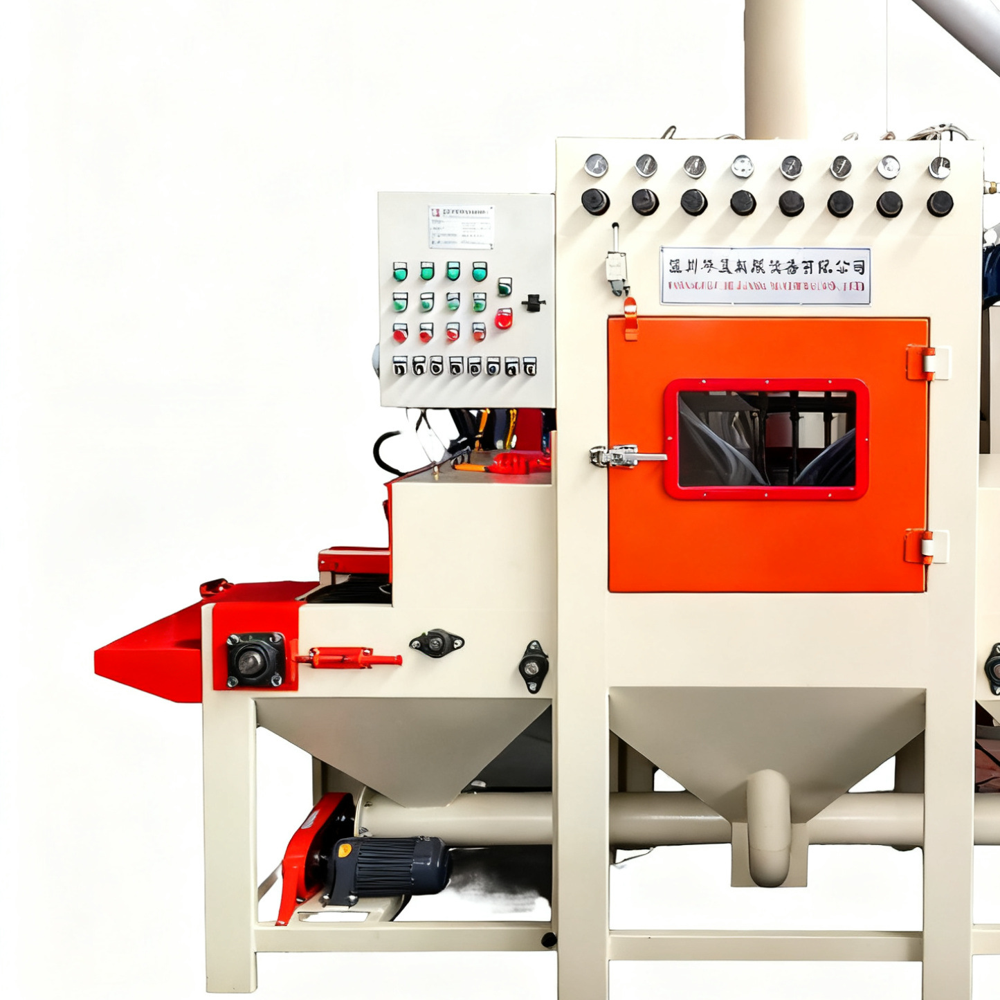 压铸铝件全自动喷砂机输送式玻璃陶瓷卫浴表面哑光处理厂家高效