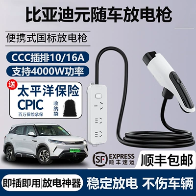 BYD Yuan UP discharge gun for new energy vehicles, Tang, Song, Qin L external discharge plug, outdoor discharger, Seagull