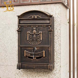 European-Style Villa Outdoor Door Mailbox Opinion Box Photography Props Creative Cast Aluminum Stainless Steel Letter Box Mailbox