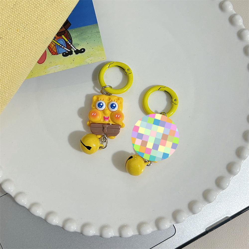 Nuevas campanas SpongeBob Pie Big Star Keychain adornos colgantes de dibujos animados accesorios mochilas chicas regalos amiga