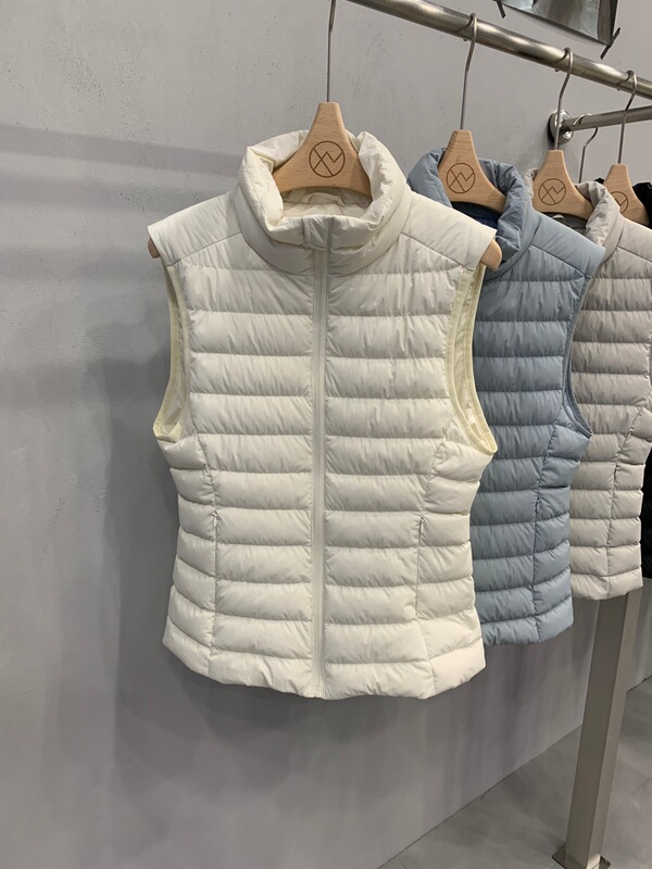 2025新款修身排骨羽绒马甲女内搭轻薄立领显瘦百搭白鸭绒背心外套|undefined