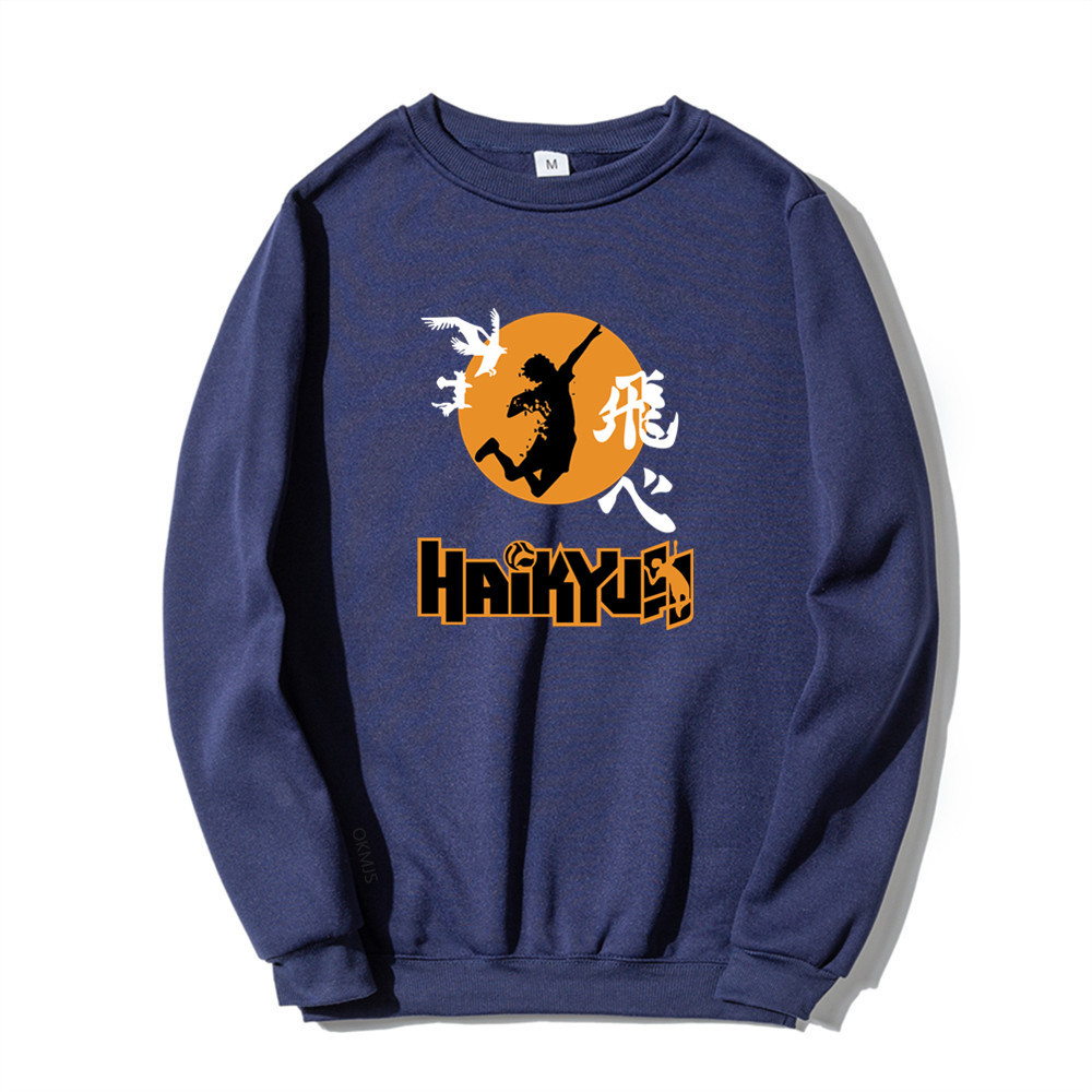 Otoño e Invierno nueva impresión de dibujos animados voleibol juvenil día de dibujos animados dibujos animados sueltos hombres y mujeres suéter sudadera_voghion.com