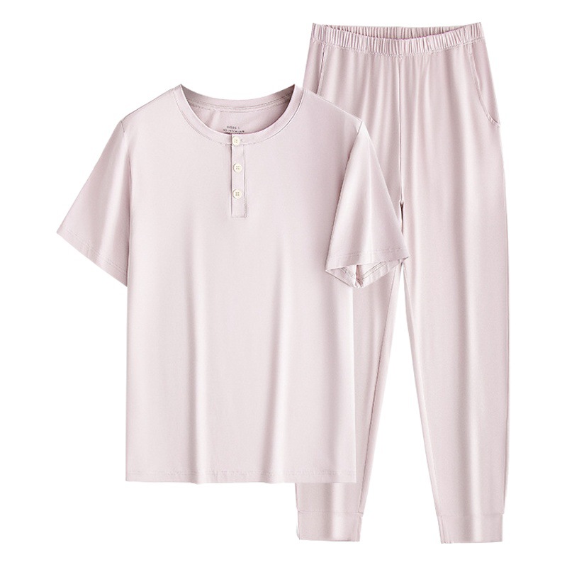 60 pijamas de mujer de primavera y verano de algodón modal, pantalones de manga corta, estilo delgado, estilo delgado informal, servicio a domicilio