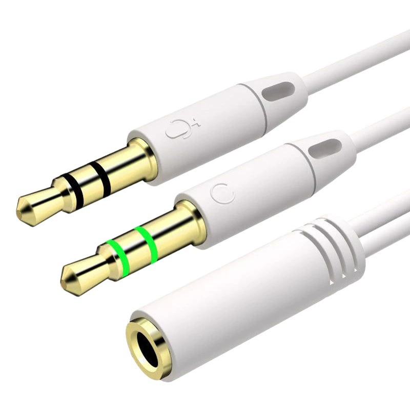 Микрофон мобильного телефона одна минута два аудиоадаптера кабель гарнитура-конвертер Компьютерная гарнитура 3.5 разветвитель два в одном