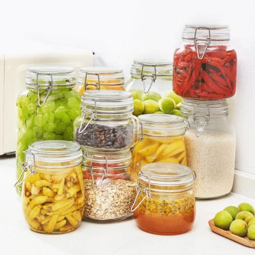 Glass Sealed Jar Latch Food Storage Lid Household Pickling Vinegar Honey Bottle Plum Liqueur Bottle Best Selling