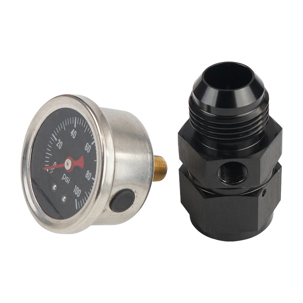 Gauge 0-100Psi Fuel Regulator: Qìchē automobile instrument - oil-gauge-with-an12-conversion-connector
