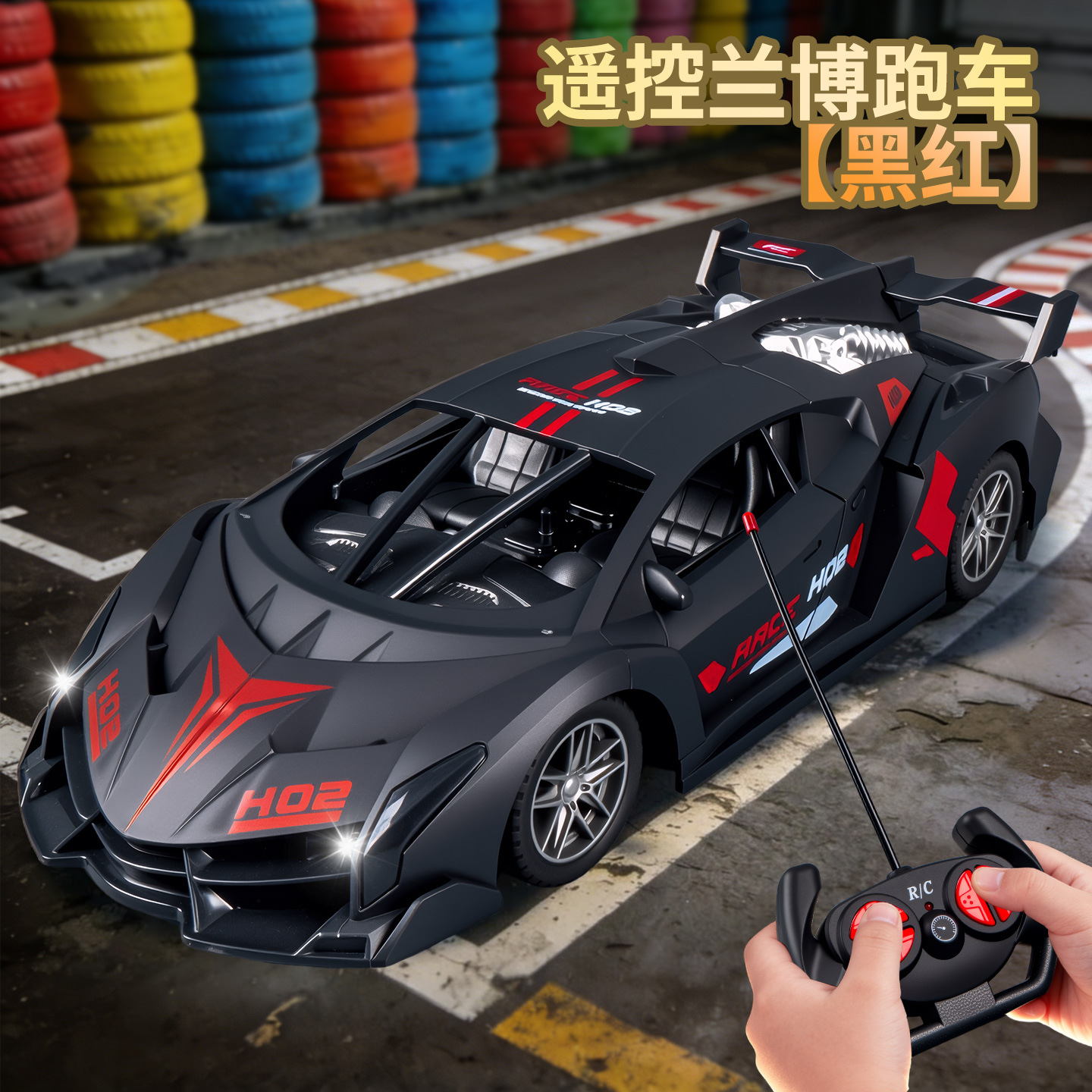 Niños rc control remoto acrobacias de carreras deriva giratoria juguetes eléctricos niños siguen cargar coche de control remoto