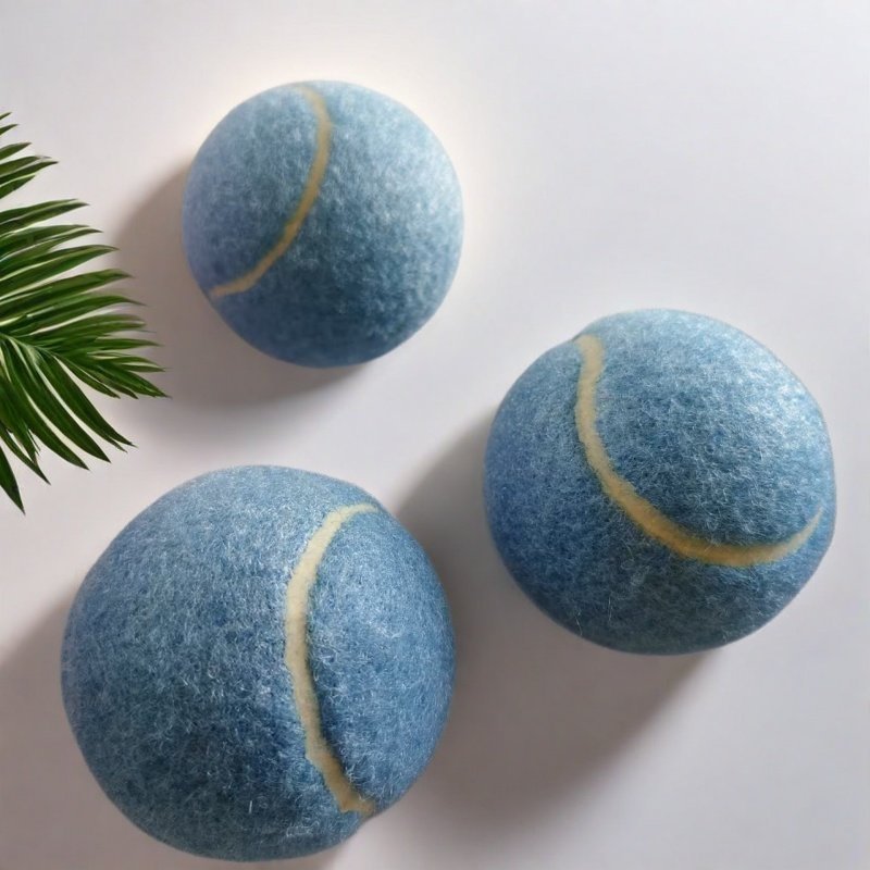 Pet Tennis Ball Manufacturer Direct Sale 6.4cm High Elasticity Cat and Dog Toy Tennis Ball Can Make Logo