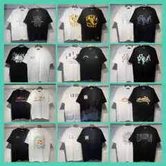 American Trendy Niche High Street Men and Women Am1R1 Icon Digital Printing Casual Round Neck Short-Sleeved Retro Loose T-Shirt