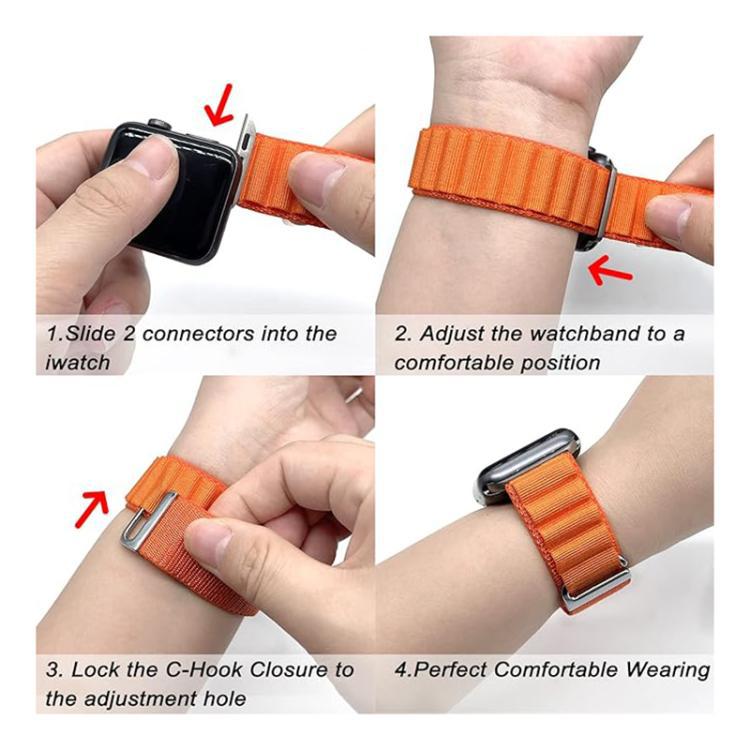 Correa de nylon alpino xDfind para Apple Watch 46mm / 49mm / 45mm / 44mm / Apple