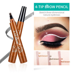 Trendy Instagram-worthy eyebrow pencil: Natural, vibrant, long-lasting, waterproof, sweat-proof, smudge-resistant, and features ultra-fine 4-pronged tips—perfect for beginners.