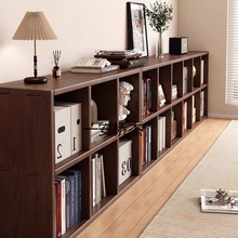 YZ实木书架置物架落地自由组合客厅柜子储物柜子家用格子书柜置物