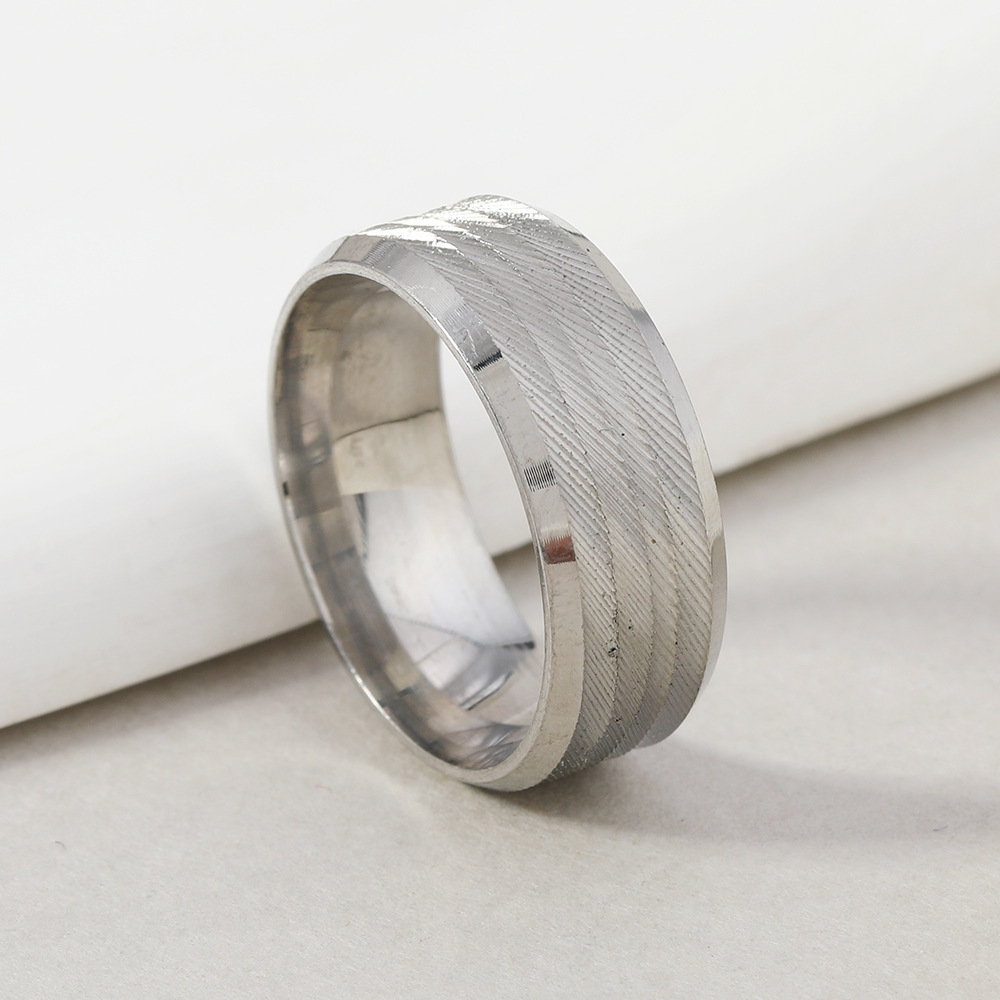 18K Real Gold Plated Plating Material Rings Classification 1 Piece Quantity Hip-Hop Geometric 304 Stainless Steel Men's Rings