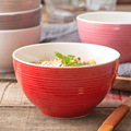 跨境色釉新款4.5寸米饭碗家用耐高温小碗陶瓷餐具沙拉碗圆形碗