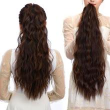 假发女玉米烫绑带款长卷发蓬松马尾接发片化纤高温丝现货货源充足