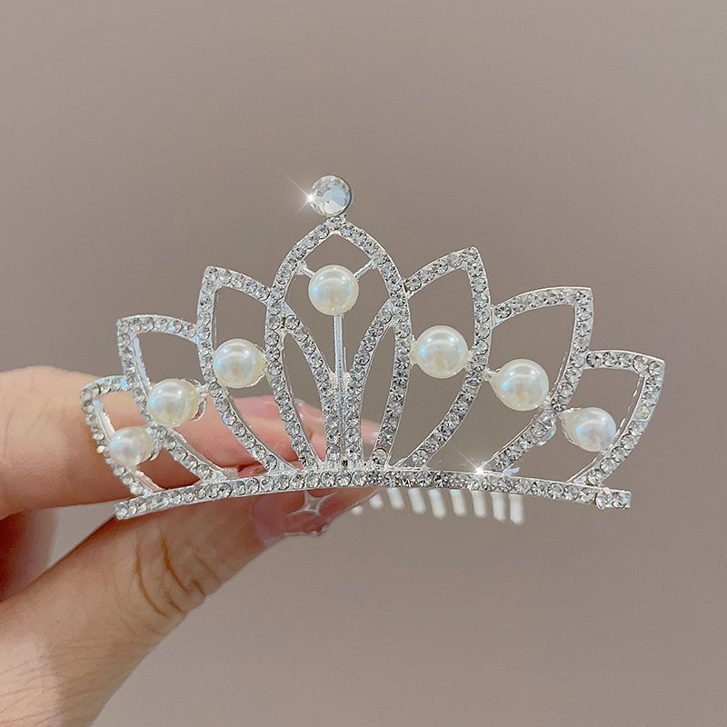 Pein de cabello princesa para niños niñas tocadillos de cabello de diamante para bebés de alto nivel pein de cabello para niñas corona de cumpleaños