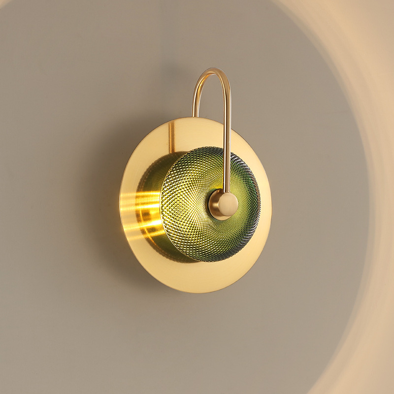 Iluminación de pared de sala de estar nórdica fondo de diseño de pared postmoderno diseñador de dormitorio lujoso decoración luminaria de cabezal de cama simple
