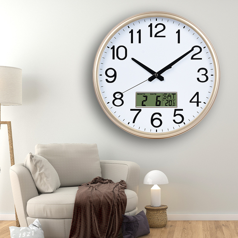 Fábrica personalizada al por mayor de gran tamaño mudo reloj creativo Reloj de pared simple sala de estar montado en la pared Reloj de pared sin perforar image 11