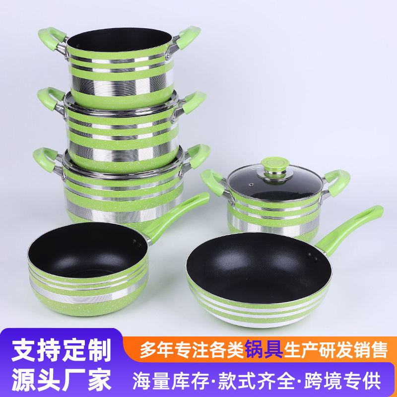 Set de seis piezas de paneles caseros antiadherente paneles de aluminio regalo de reunión anual al por mayor multifuncional caja de regalo de aluminio de aluminio