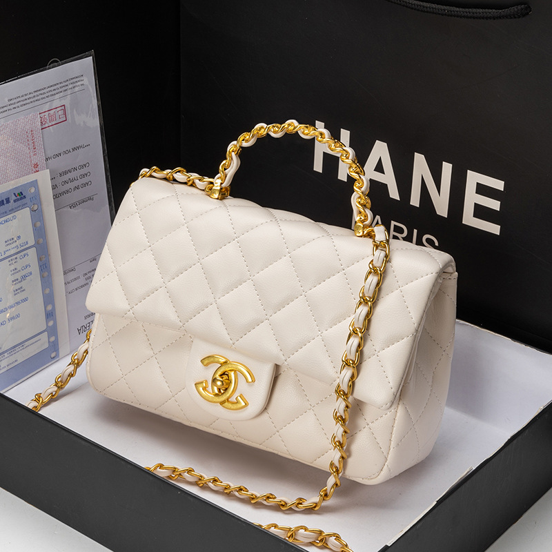 Bolso de mujer de cuero de mano de alta costura Chanel 2024 nueva cadena de moda bolso de hombro con bolsa de Linge