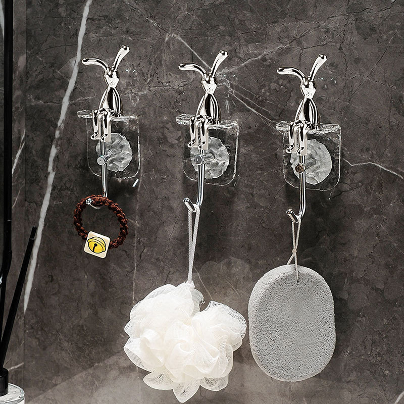 Wholesale hook strong adhesive non-perforated load-bearing bathroom bathroom kitchen entrance door wall seamless hook Wholesale hook strong adhesive non-perforated load-bearing bathroom bathroom kitchen entrance door wall seamless hook