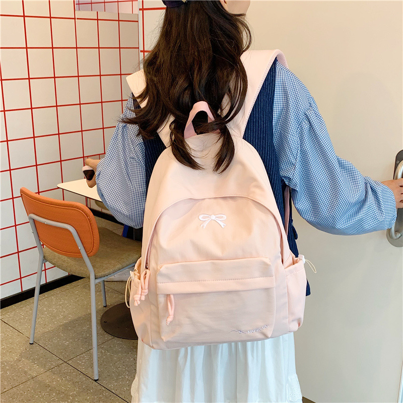 日系可爱少女书包女韩版初中生高中学生双肩包上课大容量旅行背包|undefined