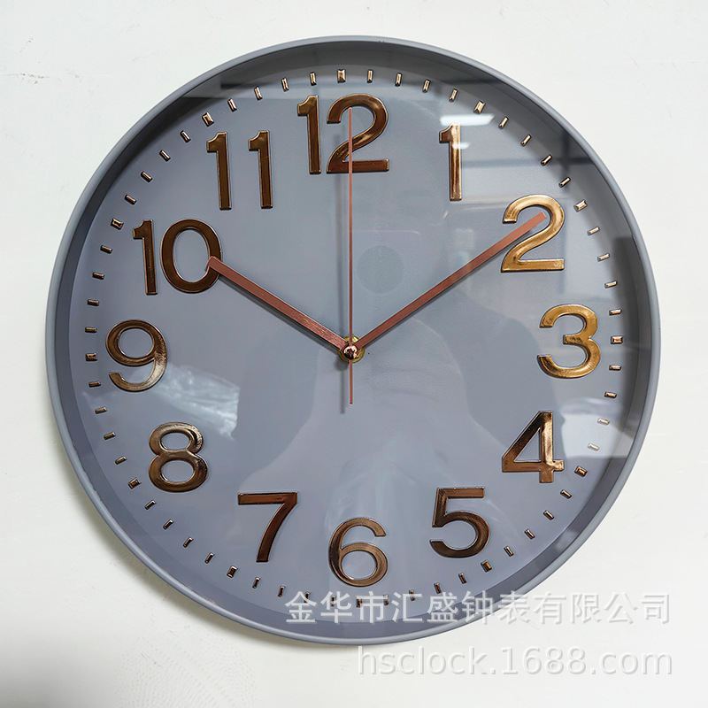 12 pulgadas 30CM moderno reloj de pared minimalista estereoscópico digital creativo reloj de pared redondo comercio exterior exportación fabricante de reloj de cuarzo