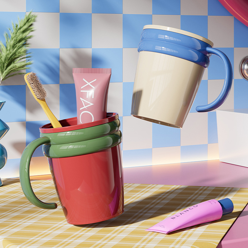 Taza de enjuague de alto valor facial para parejas domésticas, niños viajan, taza de enjuague portátil, taza de cepillo de dientes, taza de cepillo de dientes para dormitorios de estudiantes