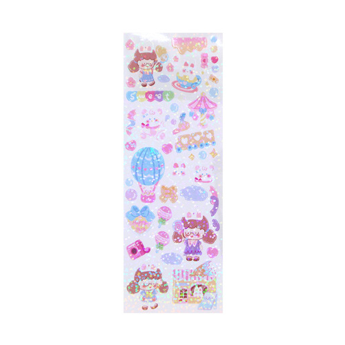 Guka stickers come with a full set of Korean creative laser ins hand account stickers waterproof DIY Gupan hand account materials
