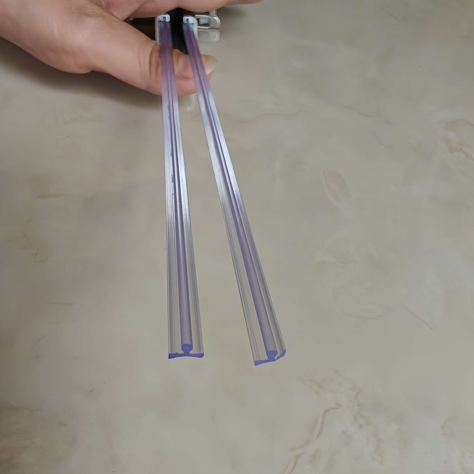 开模定制PVC塑料异型材U型管C线槽开口管PP双色管共挤冷顶塑料管